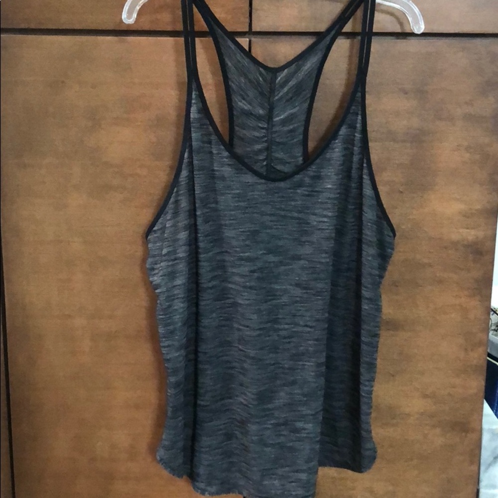 Lululemon tank in black heather color